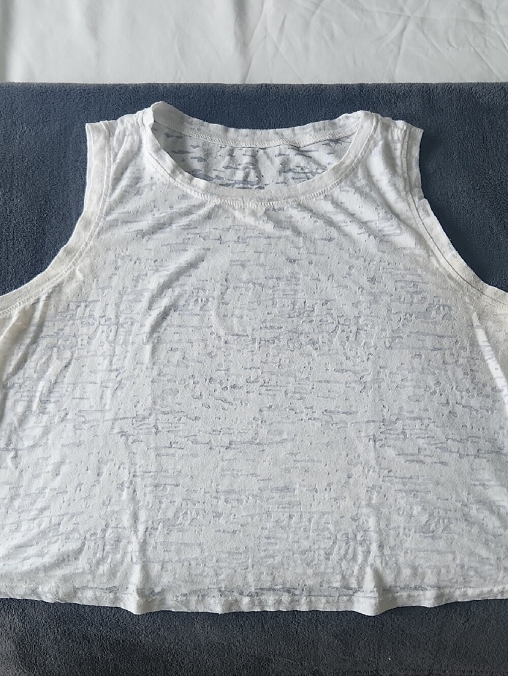 Women's White Crop Tank Top